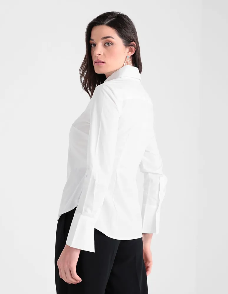 Camisa blanca banana republic hot sale