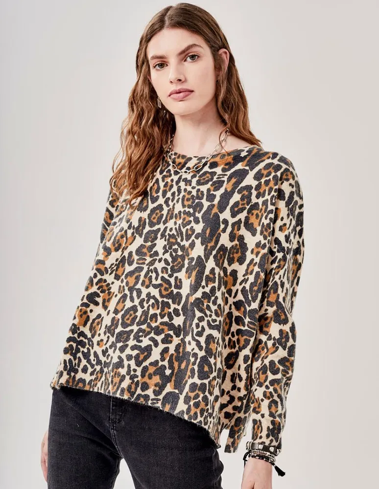 Suéter animal print discount mujer