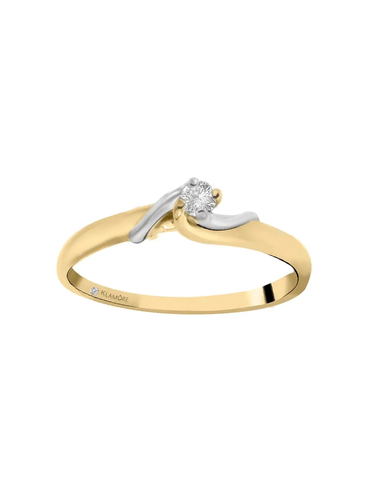 KLAMORE Solitario de oro 14 k Klamore Enya diamante Paseo