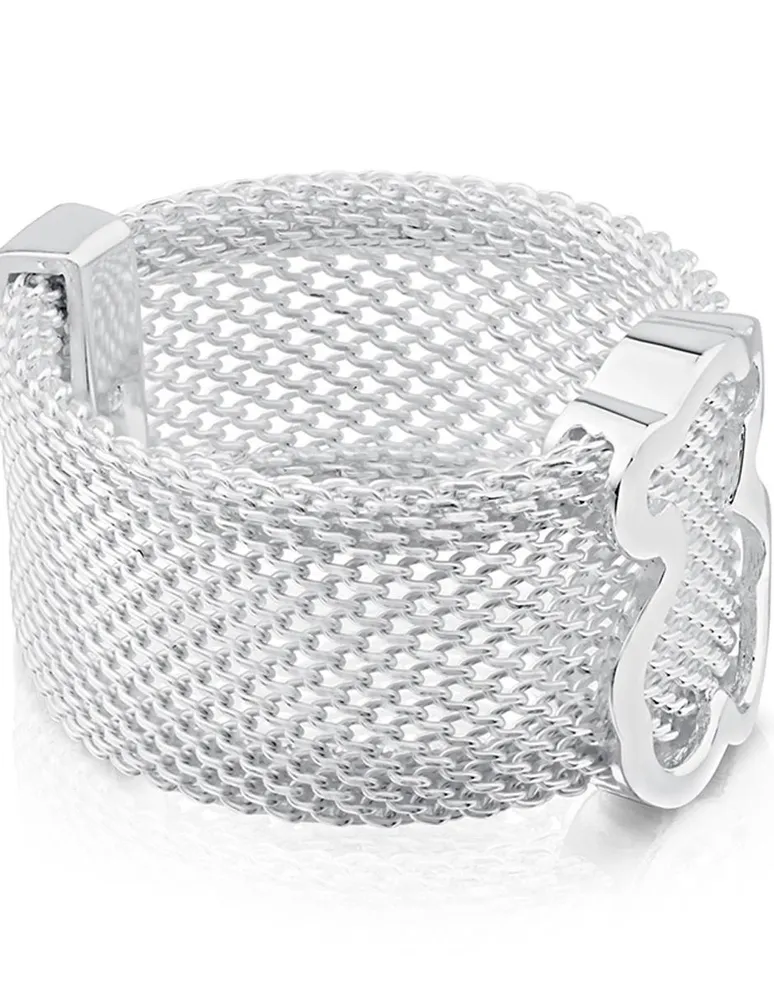 Anillo mesh discount de plata tous