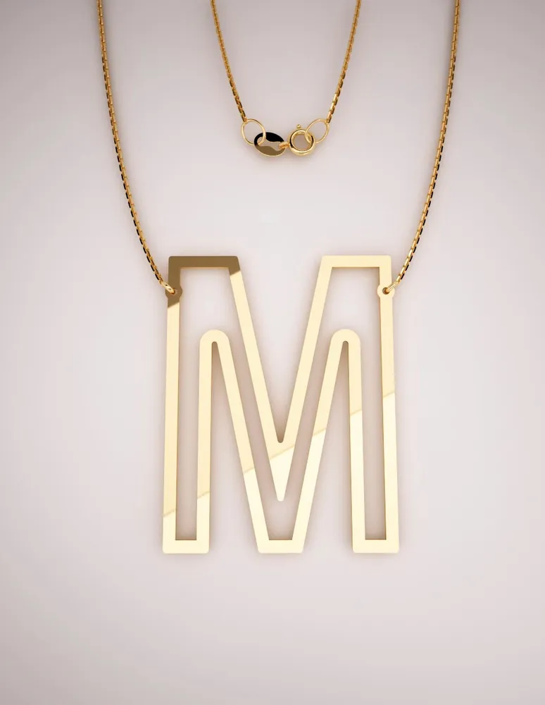 FONELLI Dije de letras Fonelli personalizable de oro 14 k Paseo