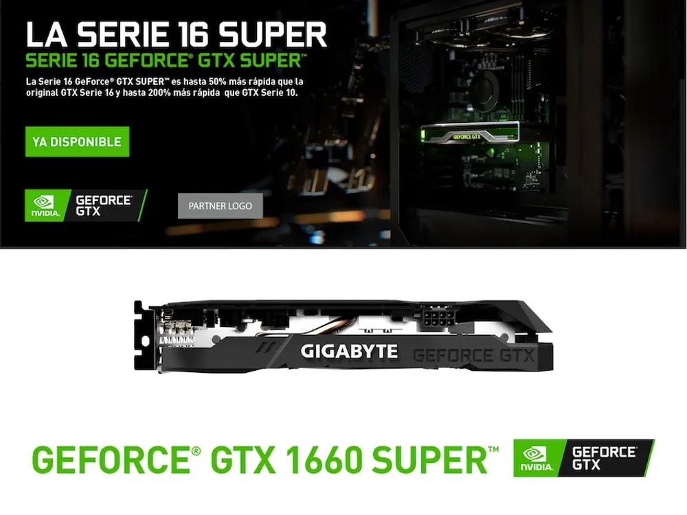 GIGABYTE Tarjeta de video Gigabyte NVIDIA Geforce GTX 1660 Super