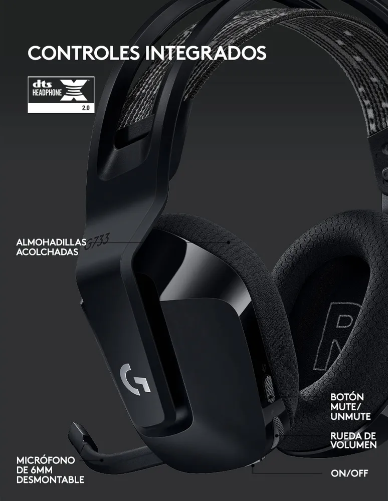 Logitech g733 auriculares gaming inalámbricos online negros