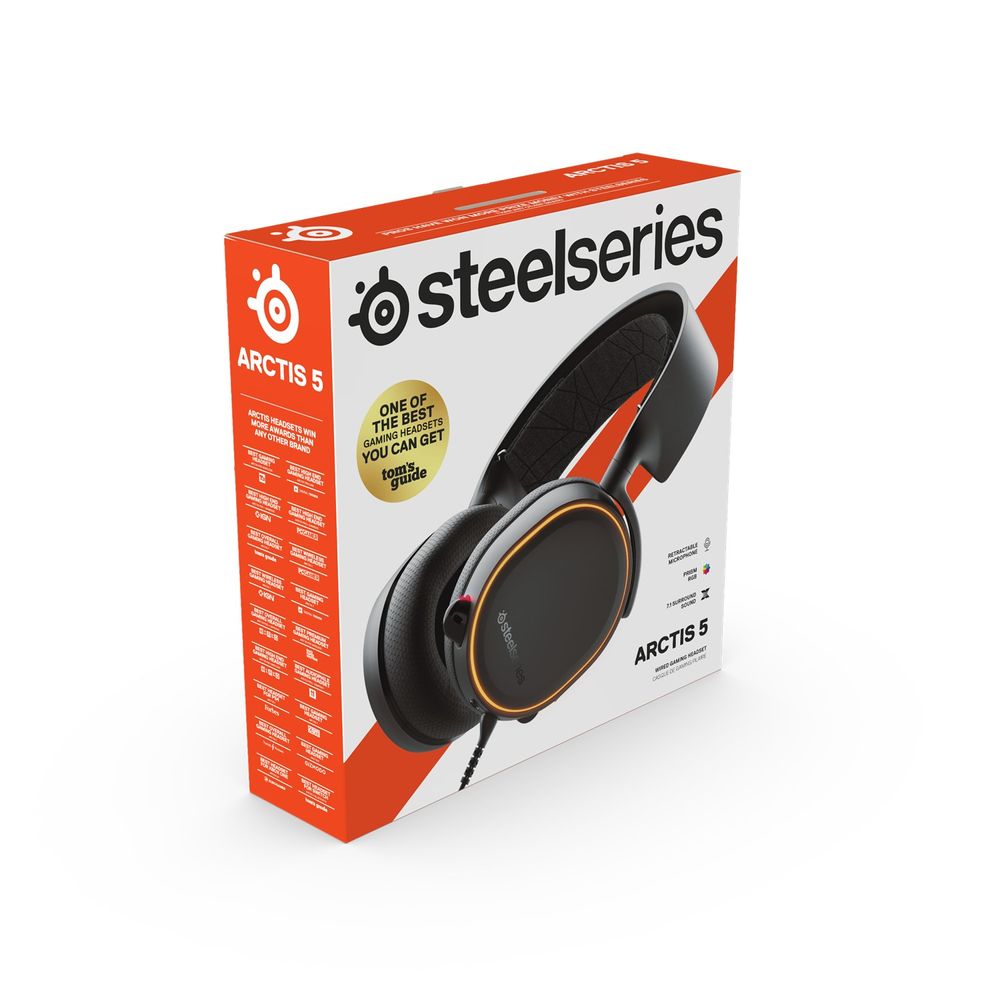 SteelSeries Arctis 5 RGB Illuminated Gaming Headset with DTS