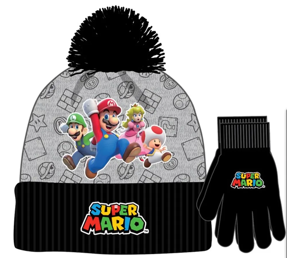 Bioworld Canada Super Mario Bros: Kids Hat & Glove Set | The Pen Centre