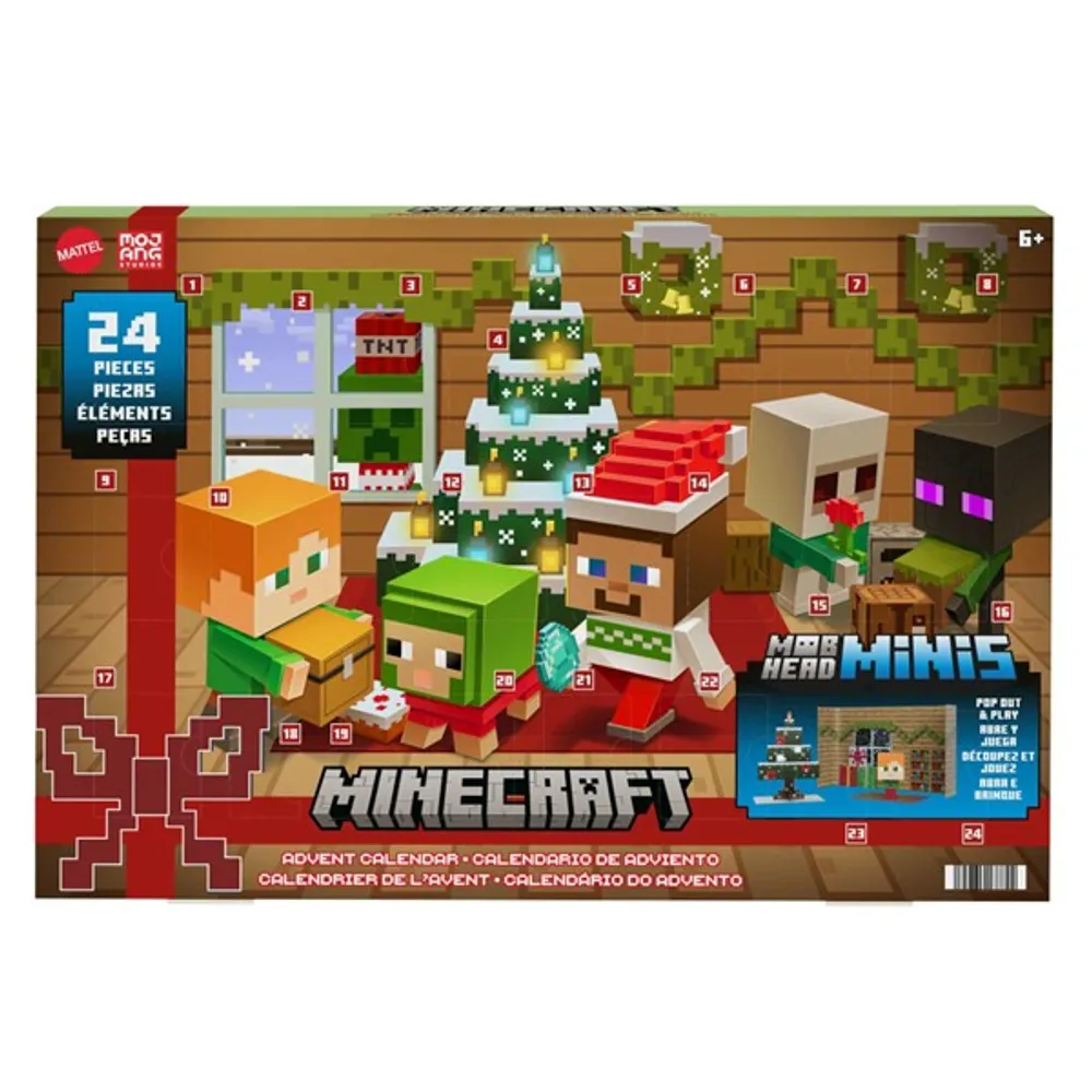 Mattel Minecraft Mob Head Minis Advent Calendar Willowbrook Shopping