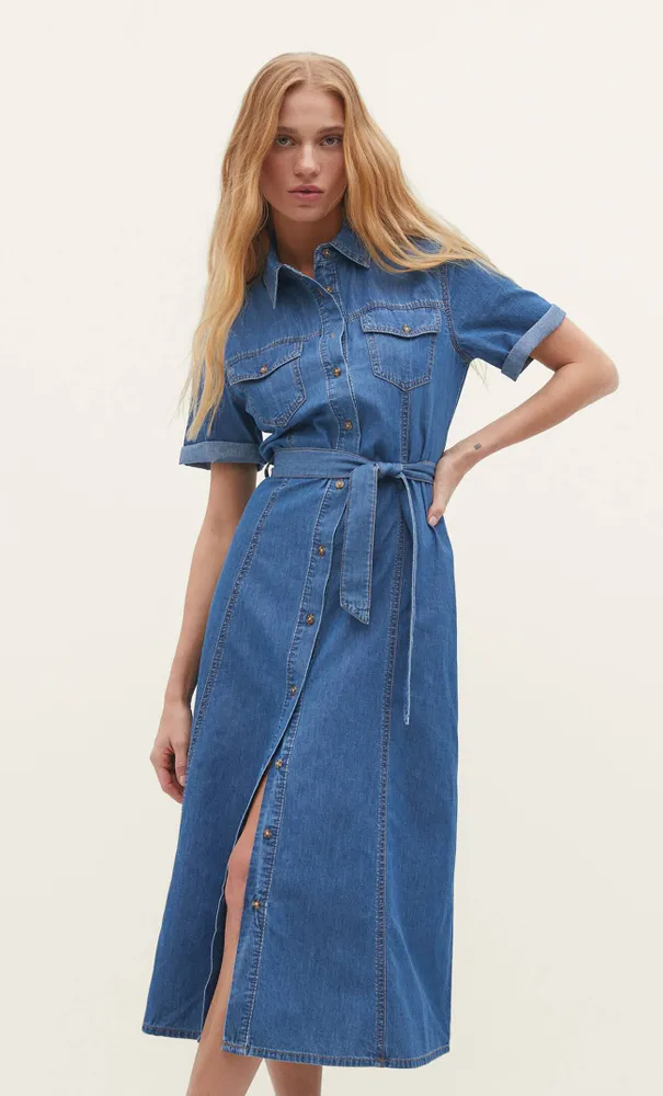 Stradivarius vestido sales denim