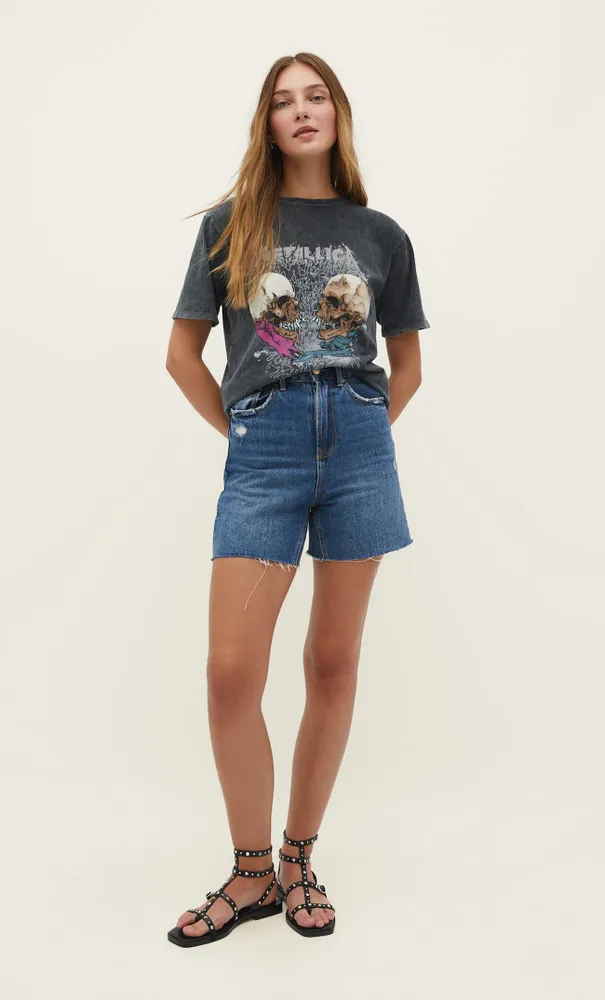 Camiseta metallica mujer stradivarius store