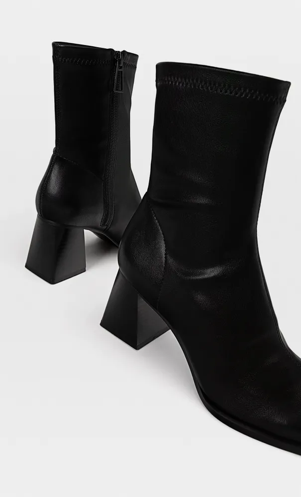 Botines shop tacon medio