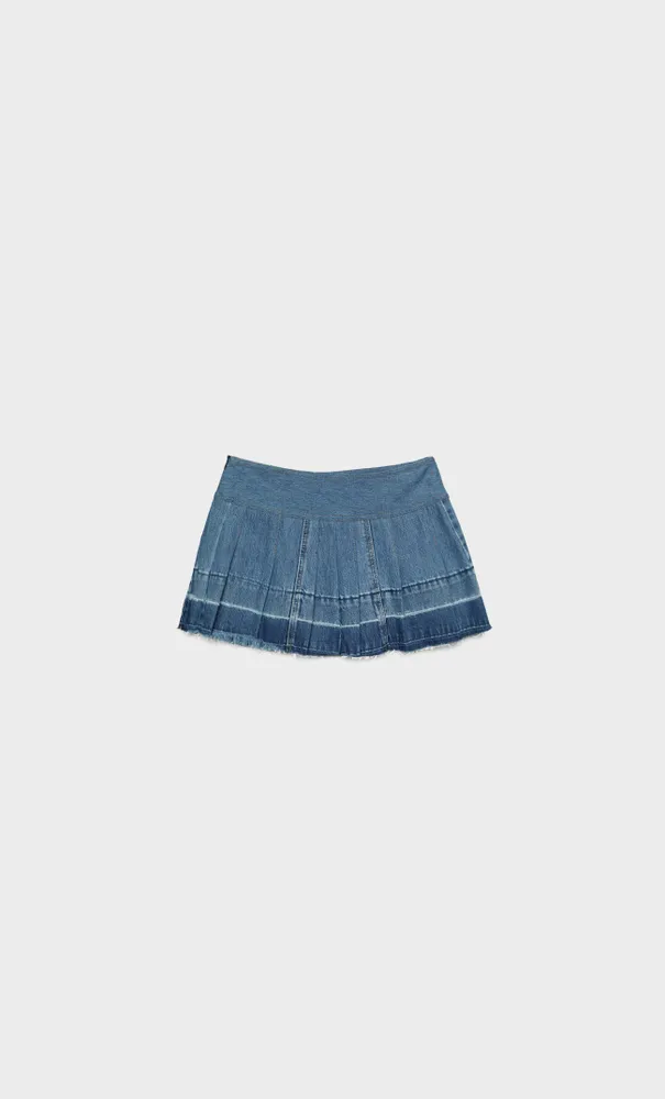 Stradivarius Falda mini denim tablas Paseo Interlomas Mall