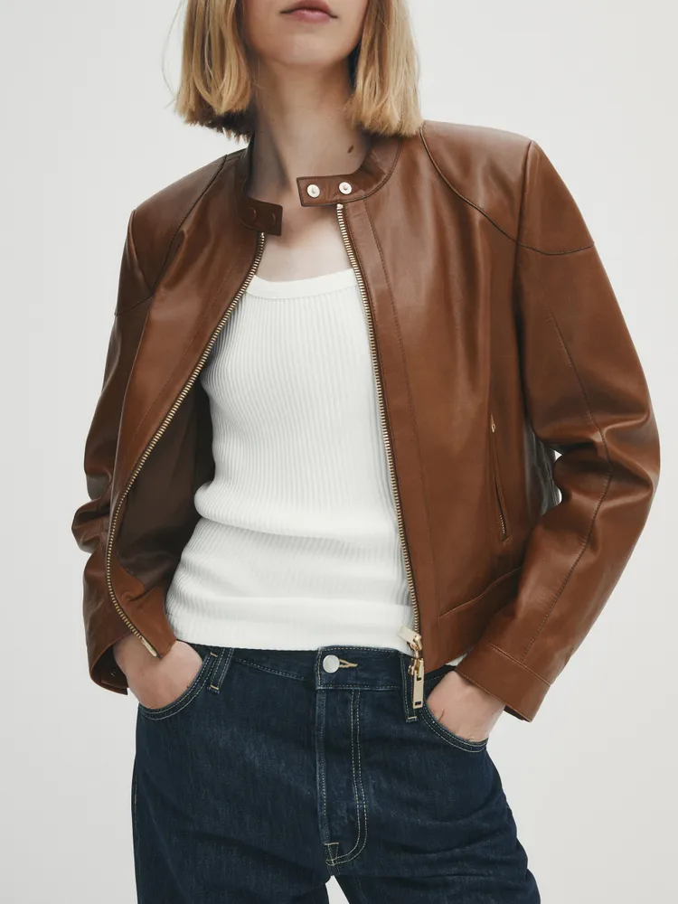 Chamarras de piel hotsell massimo dutti mujer