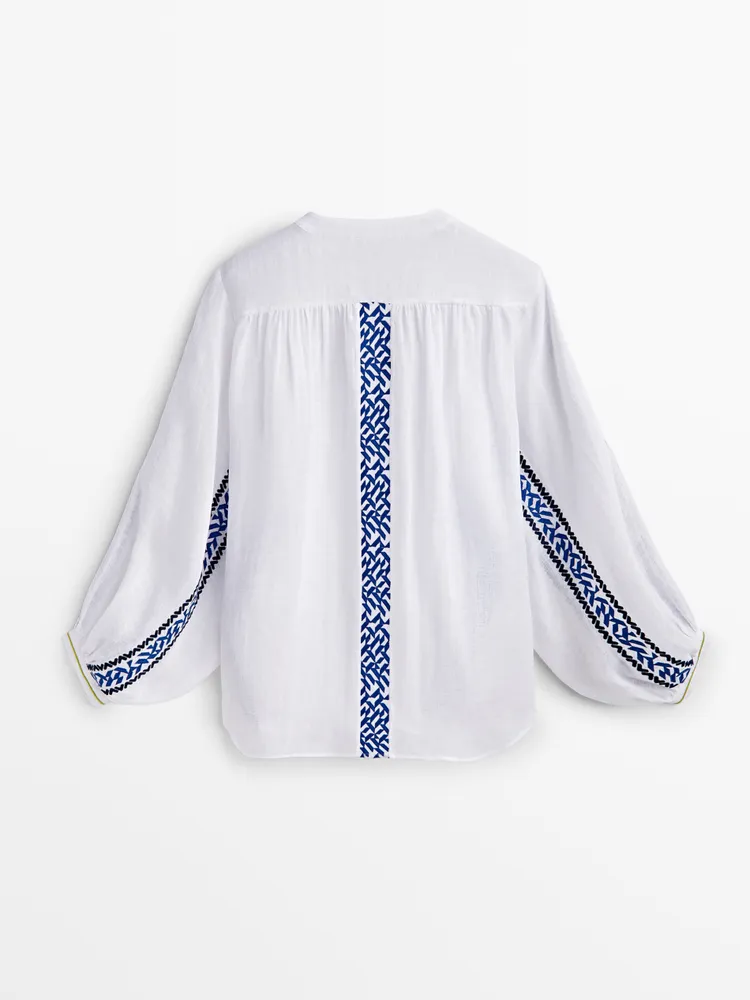 Camisa lino clearance mujer massimo dutti