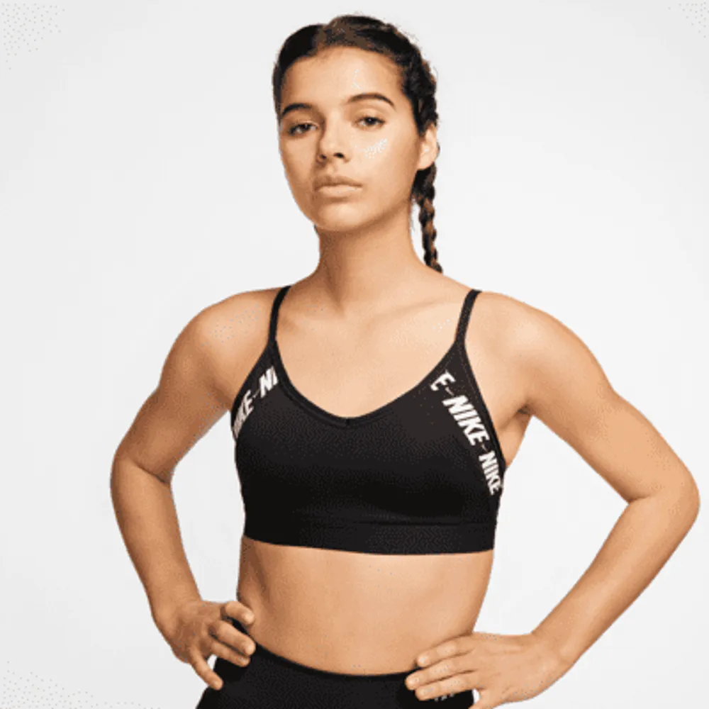 Nike indy logo hot sale sports bra ladies