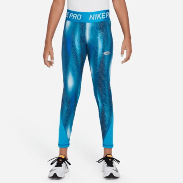 Nike women's pro hyperwarm fleece printed athletic hot sale tights leggings