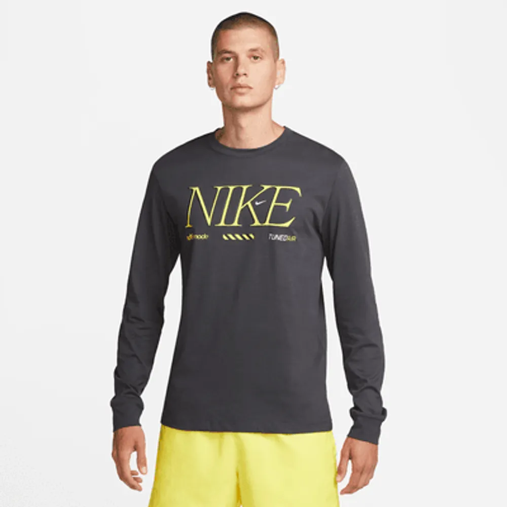 Yellow long deals sleeve shirt nike