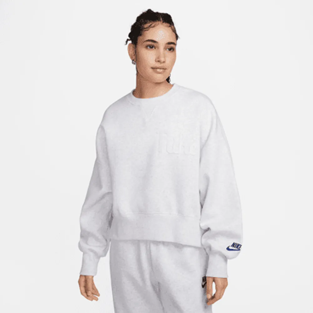 Nike Sportswear Women s Over Oversized Crew Neck Fleece Sweatshirt