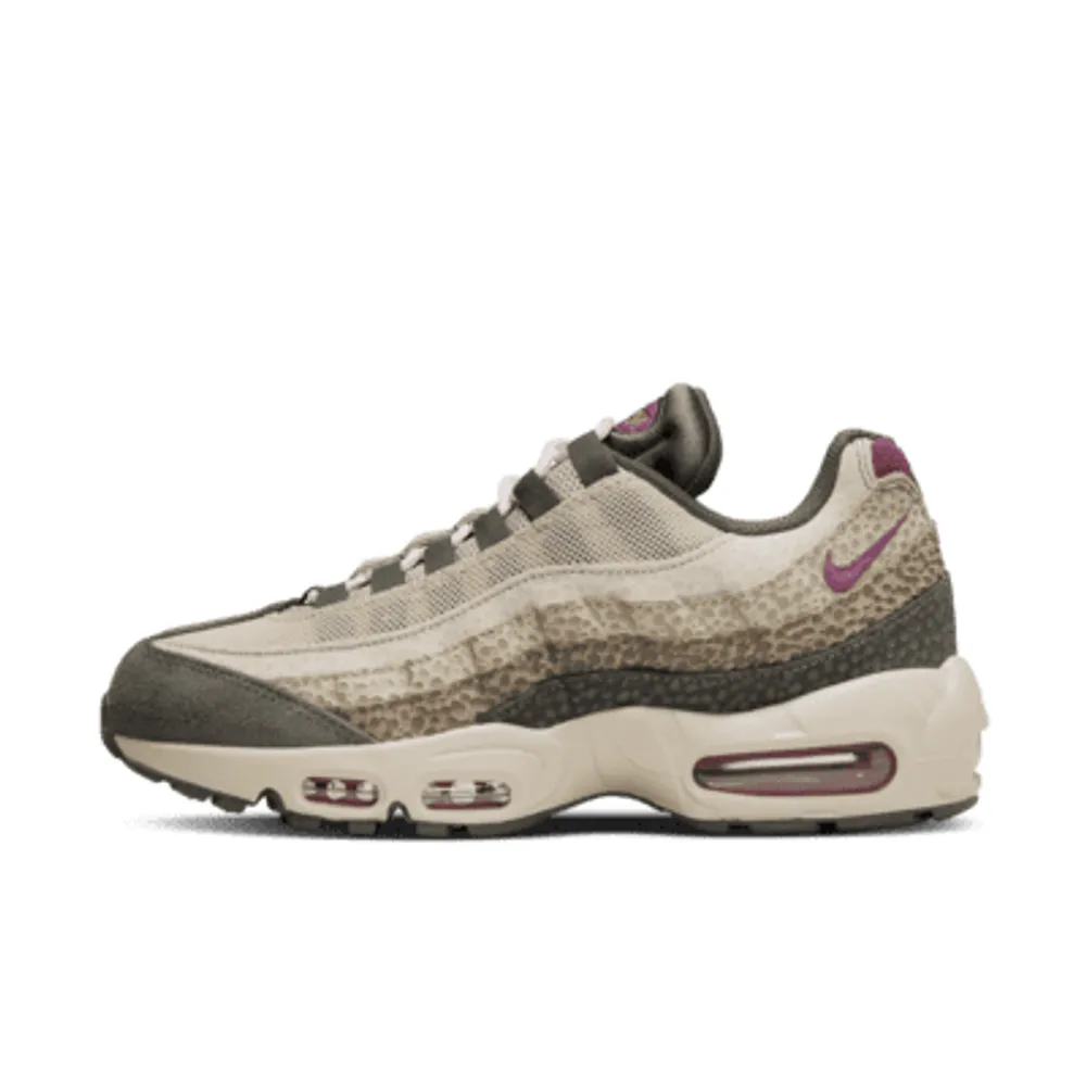 Nike air max 95 trainer white outlet / purple / green / grey