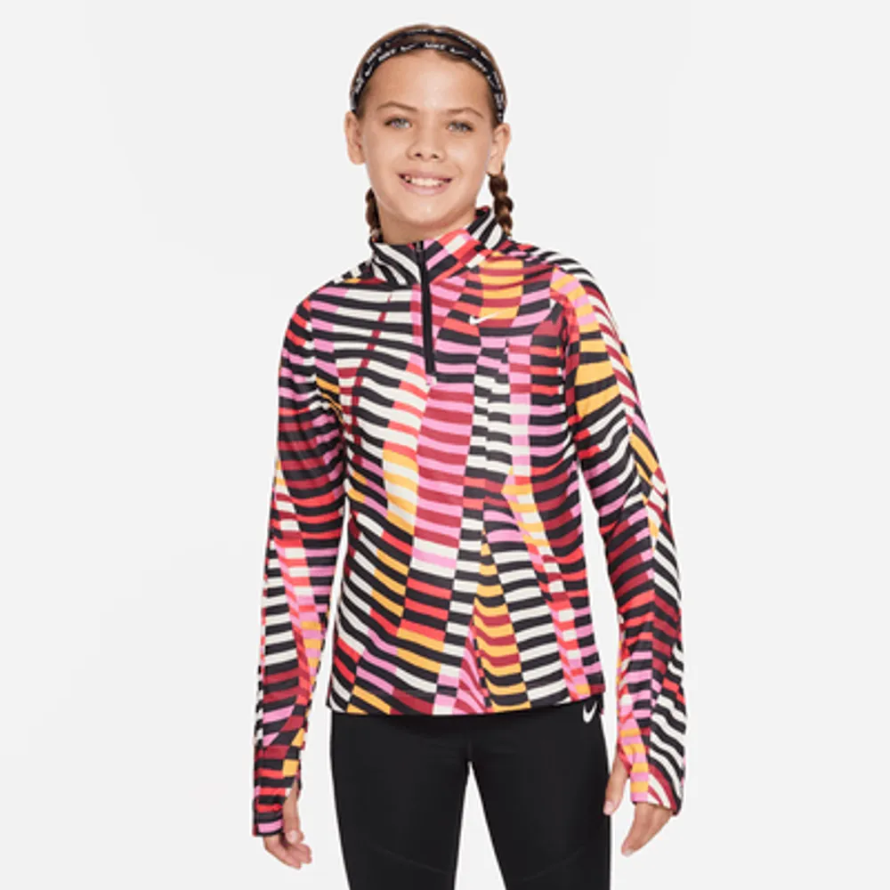 Nike Dri-FIT Older Kids' (Girls') 1/4-Zip Long-Sleeve Running Top 