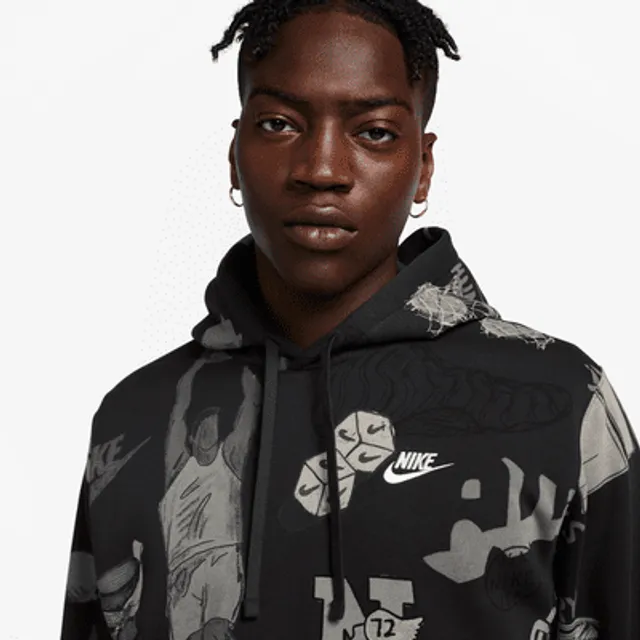 Nike Sportswear Club Fleece Men's Printed Pullover Hoodie. Nike