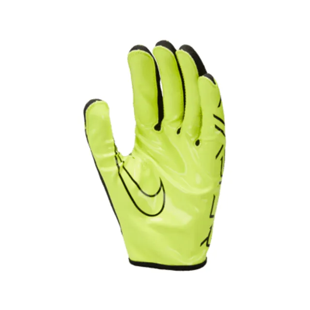 Nike lime green football gloves sales