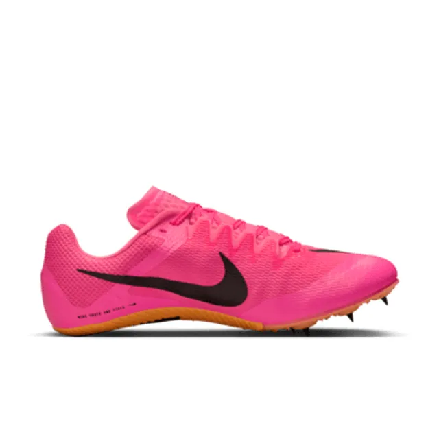 Pink running spikes sale