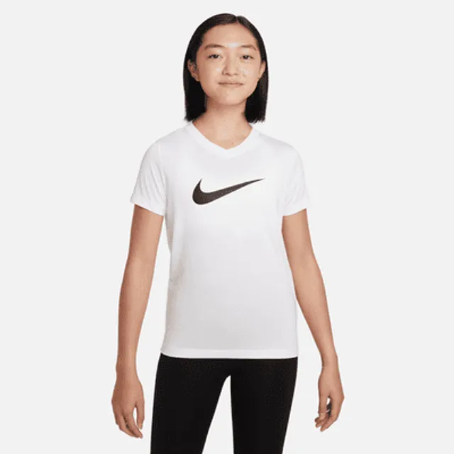 Nike Dri-FIT Legend Big Kids' (Girls') V-Neck T-Shirt. Nike