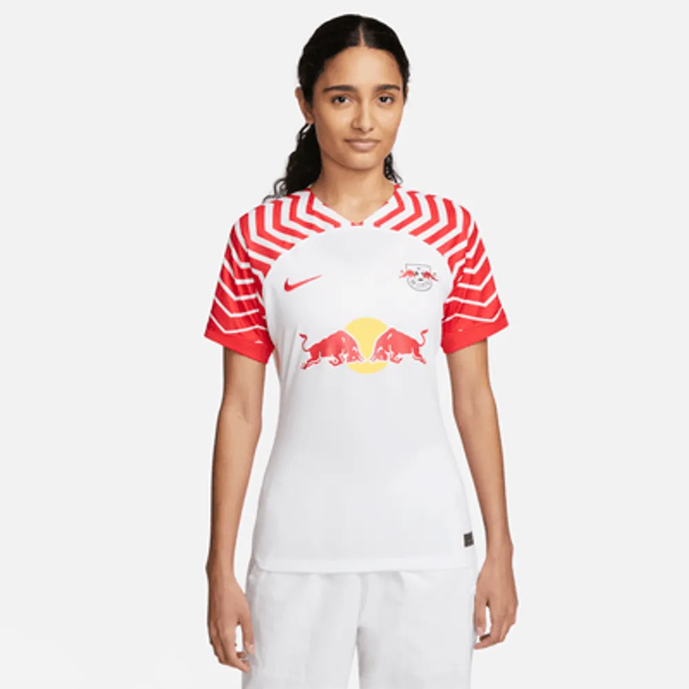 Red and white nike best sale shirt women's