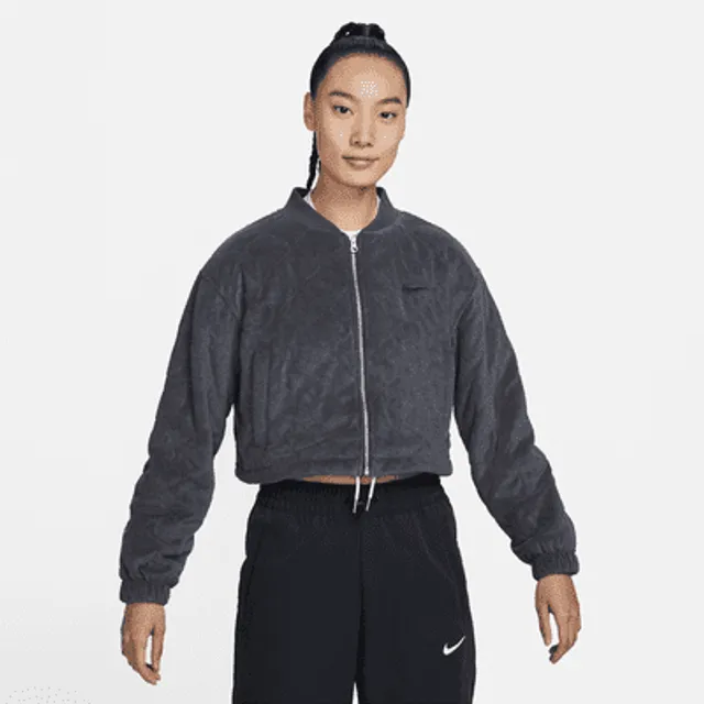 Nike swoosh quilted discount field jacket in black