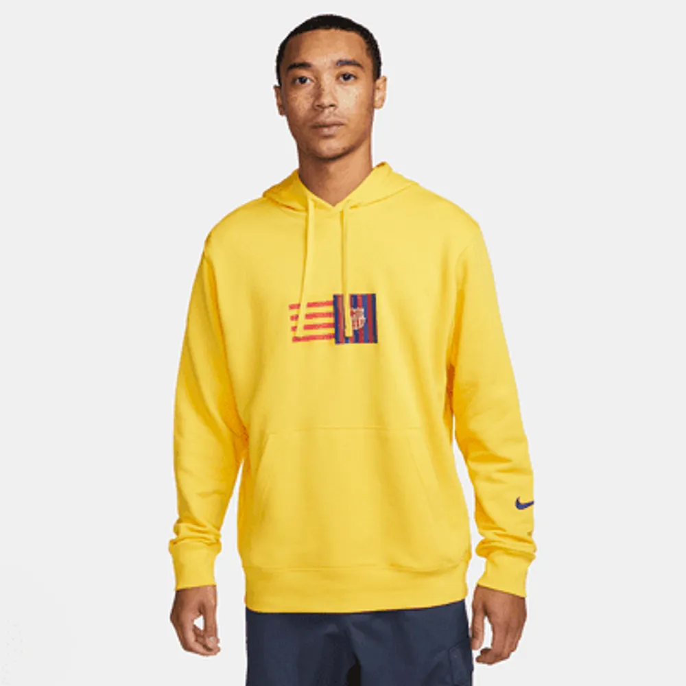 Men's fleece pullover store hoodie fc barcelona