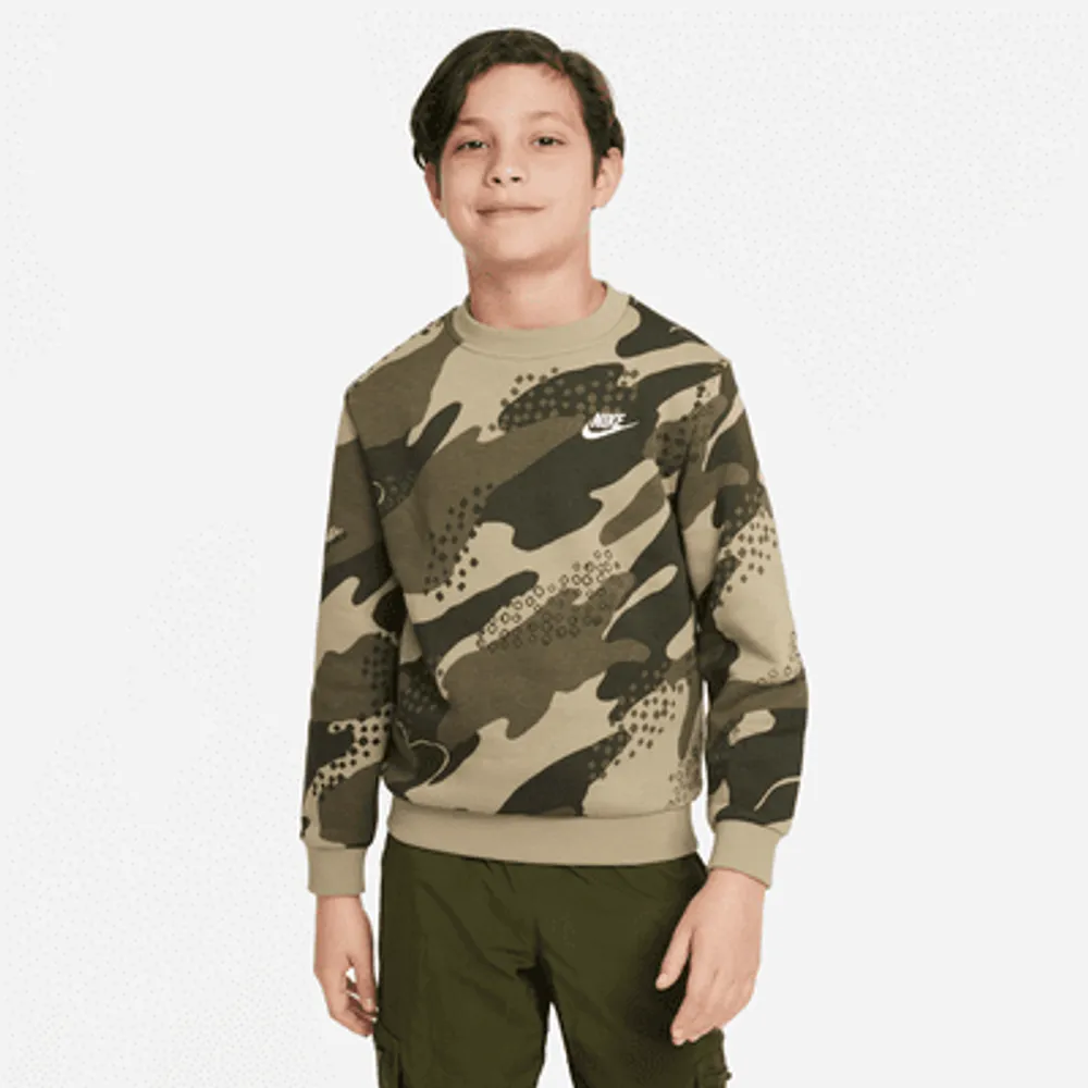 Nike sportswear club hot sale fleece camo hoodie