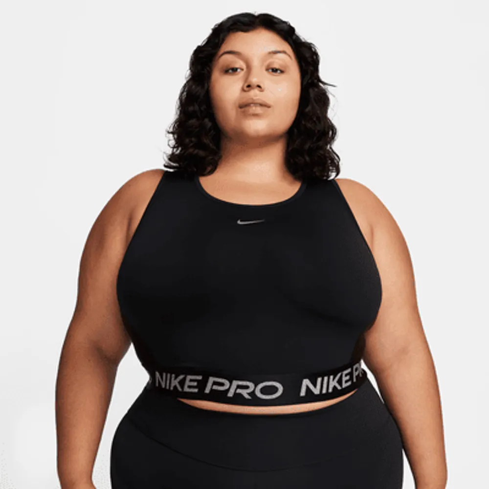 Nike Pro Dri FIT Women s Cropped Tank Top Plus Size . Nike