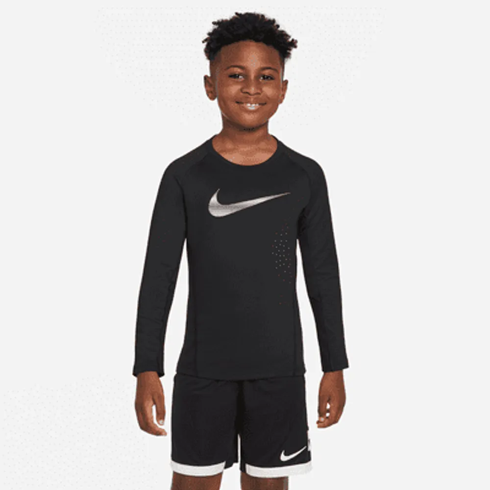 Nike pro warm hot sale long sleeve youth