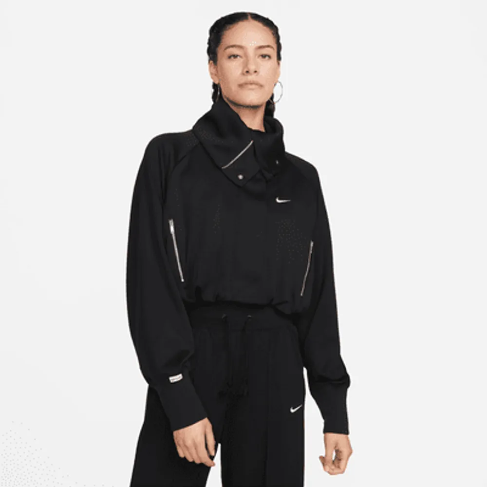 Nike womens cropped on sale jacket