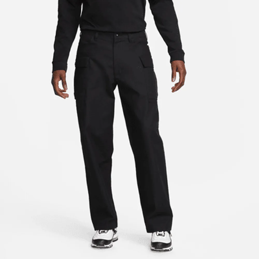 Mens black cargo hot sale trousers uk