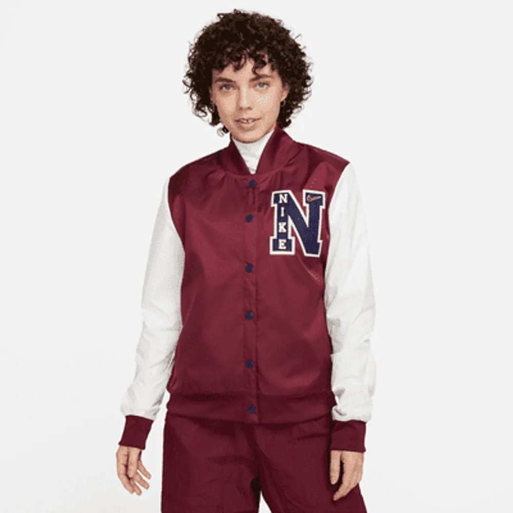 Nike women's varsity jacket best sale