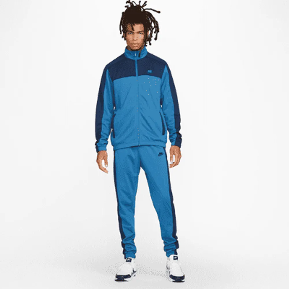 Blue nike sale poly tracksuit