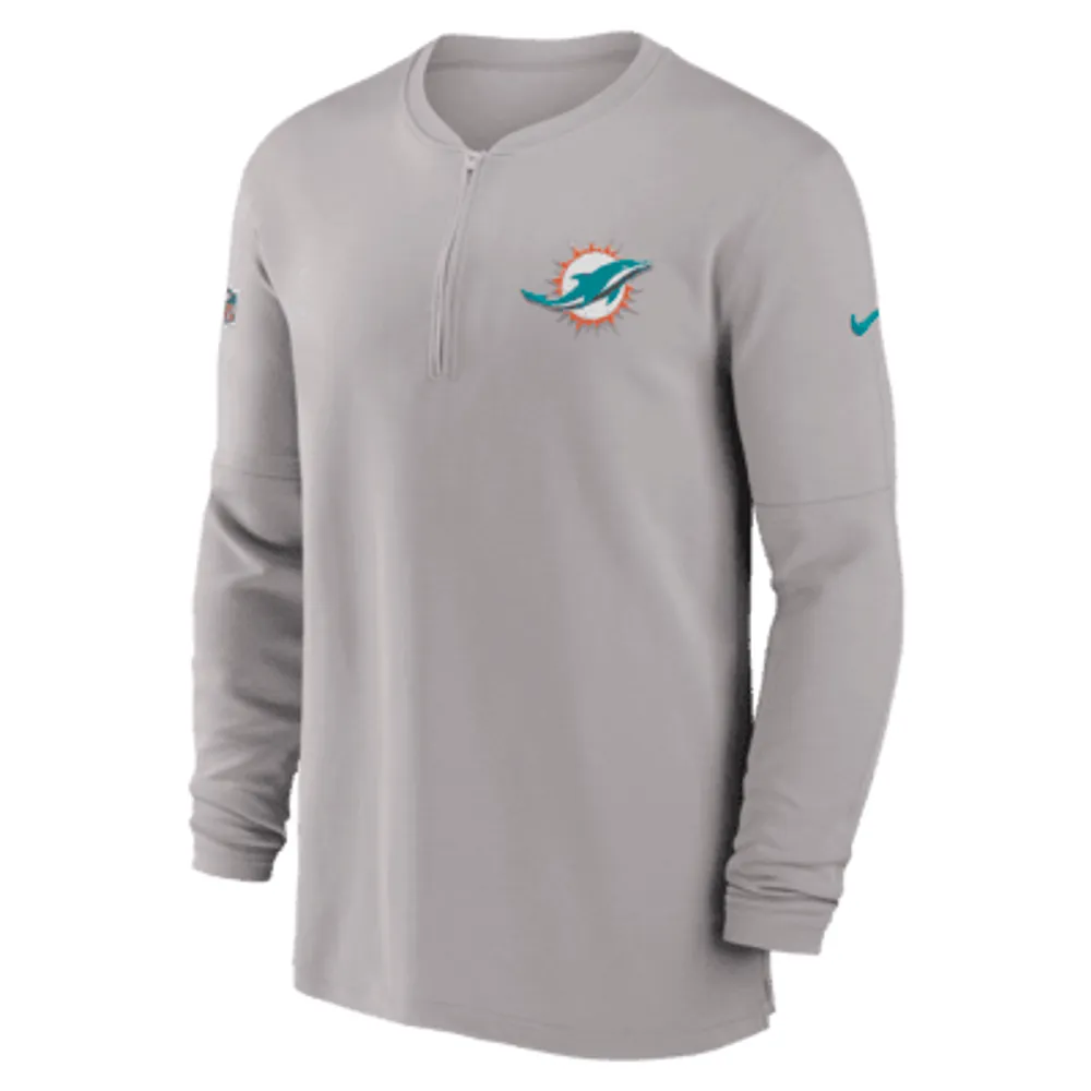 Nike Miami Dolphins Sideline Men s Nike Dri FIT NFL 1 2 Zip Long