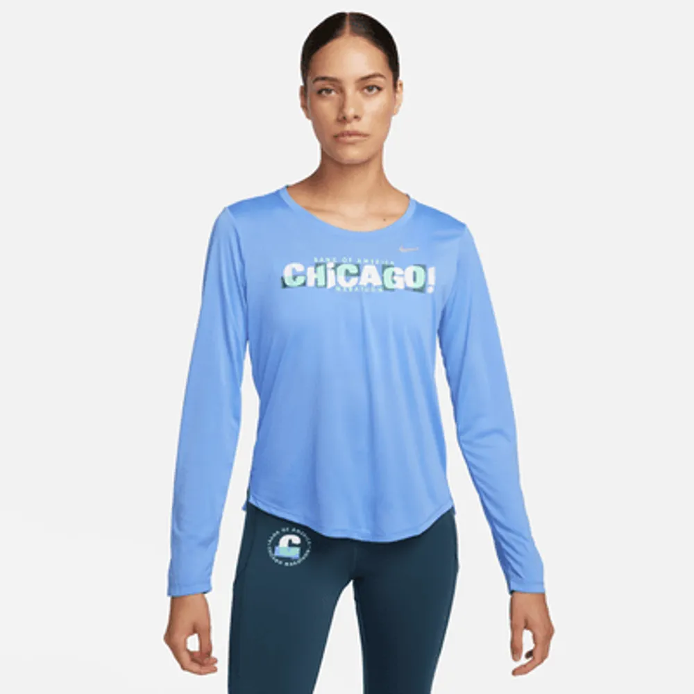 Dri fit long clearance sleeve running top womens