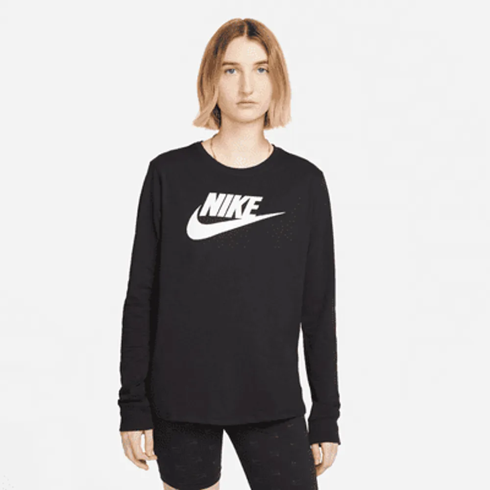 Nike black t shirt hot sale women's