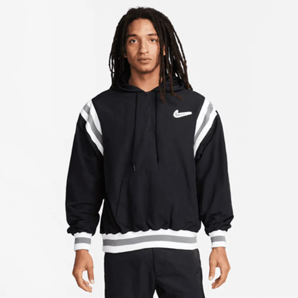 Nike Authentics Men s Woven Lined 1 2 Zip Hoodie. Nike The