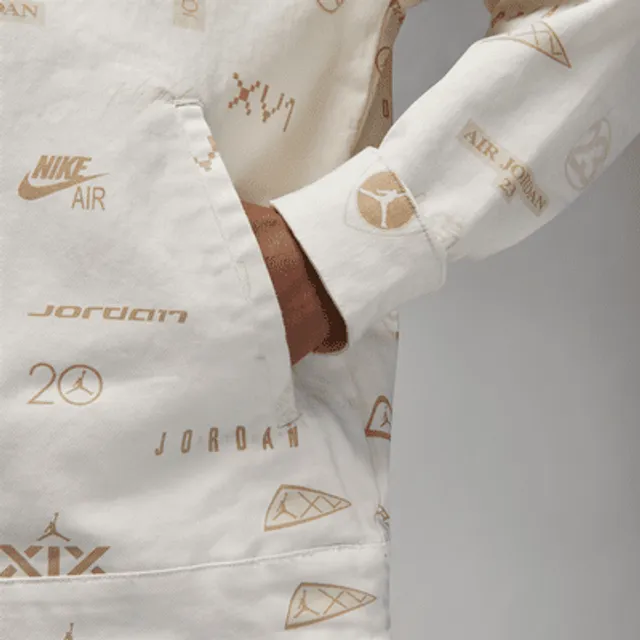 Jordan white and gold jacket store
