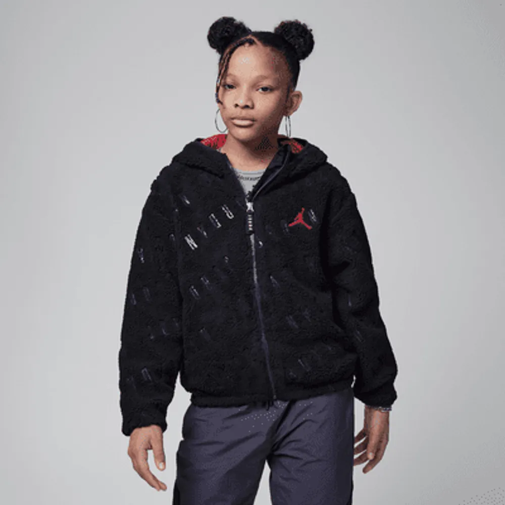 Nike Jordan Jacquard Sherpa Jacket Big Kids Jacket. Nike The