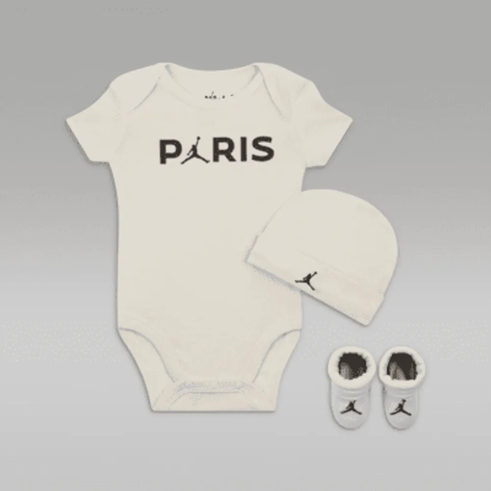 Nike Jordan Paris Saint Germain 3 Piece Boxed Set Baby Bodysuit