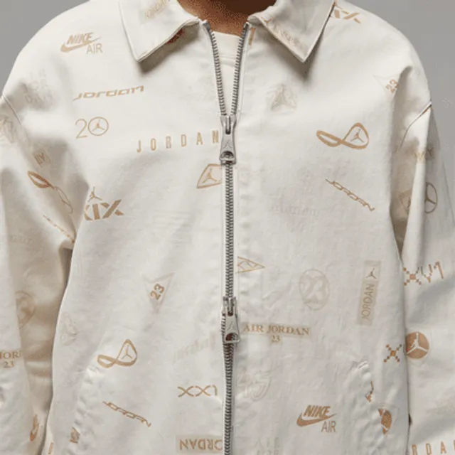 Jordan white and gold jacket online