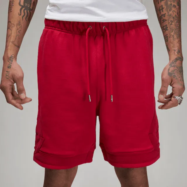 Mens red sweat shorts sales