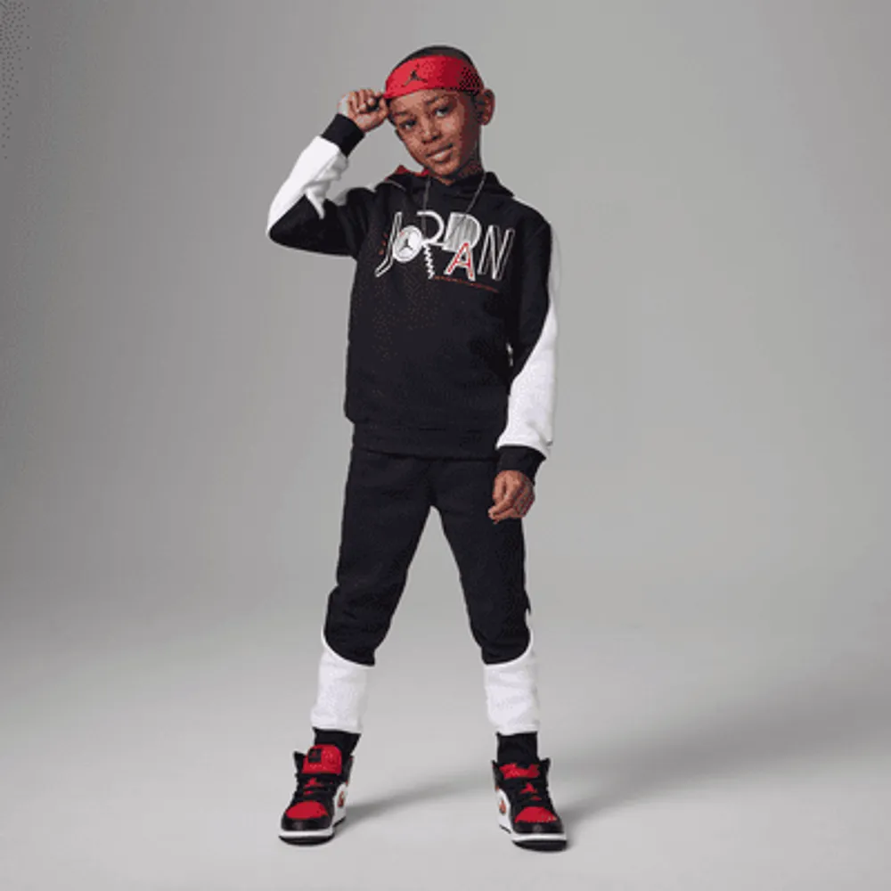 Nike Jordan Big Kids Pullover Hoodie and Pants Set. Nike