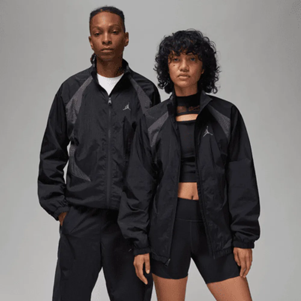 Black warm up jacket sales
