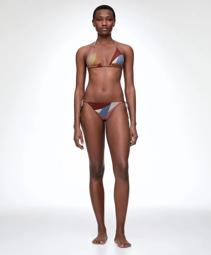 Oysho Bikini braguita media anudados jacquard brillo Paseo