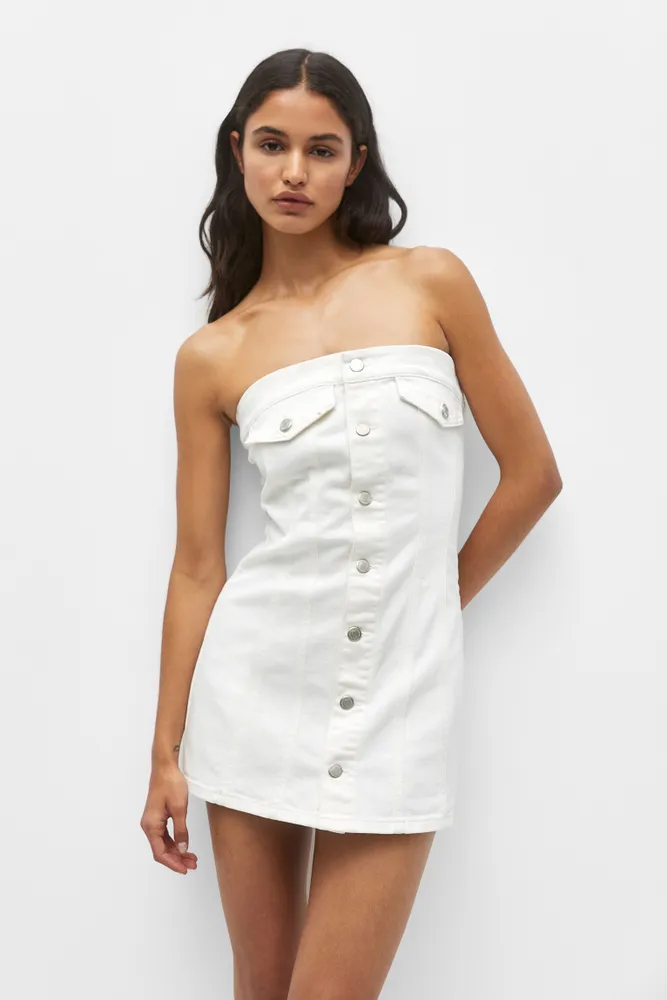 Vestido denim pull and bear deals