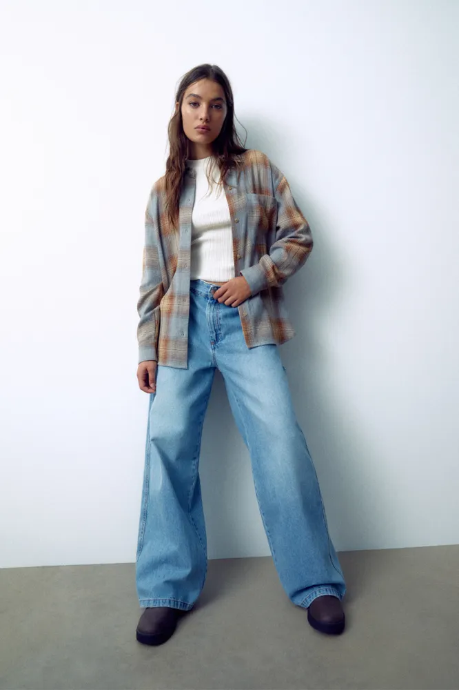Pull Bear Camisa cuadros lavada Paseo Interlomas Mall